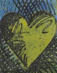 A Sunny Woodcut by Jim Dine, 1982, hand-colored woodcut on John Koller HMP paper, sold Nov 2003