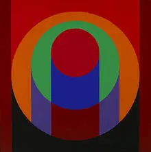 Claude Bentley, Red Core, 1974, oil on linen