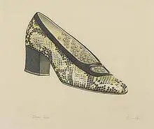 Bayou Shoe by Ed Paschke, 1971, colored pencil on paper, sold Jun 2003