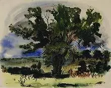 Chris Ritter, Summer Tree, 1941, watercolor on paper