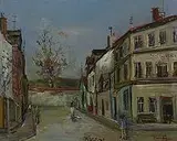 Zachary Vantyn, Hotel Commerce, Rocroi, France, oil on cardboard