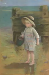 Hilda Fairbairn, Paddling at Happisburgh beach