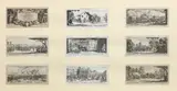Jacques Callot, De Droeve Ellendigheden van den Oorloogh, eighteen etched plates after Callot, including the decorative title, mounted in two framed sets of nine