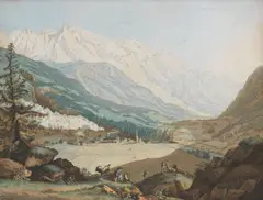 Carl Ludwig Hackert, Vue de la Valée de Chamouny pris près d'Argentiere