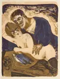 Otto Dix, Matrose und Mädchen, 1923, Farblithographie auf Papier