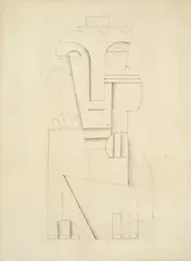 Créature du monde by Fernand Léger, 1923, Bleistift auf Velin (Wasserzeichen: Canson & Montgolfiers), sold May 2008