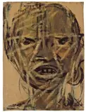 Golem by Christian Rohlfs, 1926, Wassertempera und Tuschpinsel auf bräunlichem Papier, sold Dec 2007