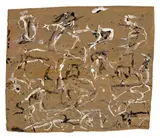 Ohne Titel by Emil Schumacher, 1988, Öl auf Packpapier, sold May 2008