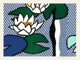 Roy Lichtenstein, Les Nymphéas, 1993, Linolschnitt, Holzschnitt, Lithographie und Serigraphie in 8 Farben auf Arches Cover-Papier