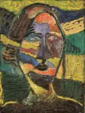 David Burliuk, Weiblicher Kopf. Wohl 1950er/60er Jahre