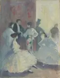Ernst Oppler, Hinter den Kulissen des Russischen Balletts (Carnaval)