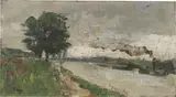 Lesser Ury, Blick auf den Rhein, Um 1924, Öl auf Holz