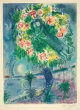 Marc Chagall, Couple et poisson, 1967, Farblithographie auf Arches-Velin