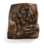 Käthe Kollwitz, Die Klage (Selbstbildnis), 1938, Bronzerelief mit brauner Patina