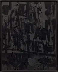 Adam Pendleton, Black Dada Drawing (C/A), 2021, silkscreen ink on paper, in artist's frame