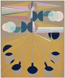 Eamon Ore-Giron, Infinite Regress CXLVI, 2020, mineral paint and Flashe on linen over panel