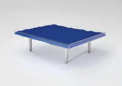 Yves Klein, Table Bleue, 1961, IKB pigment, Plexiglas, glass and chrome-plated metal