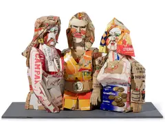 Red Grooms, Les Demoiselles de Marseilles, 1984, found cardboard, foil and glue