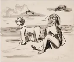 George Condo, Untitled, 1985, watercolor and pencil on paper