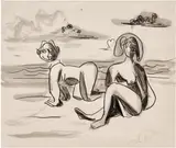 George Condo, Untitled, 1985, watercolor and pencil on paper