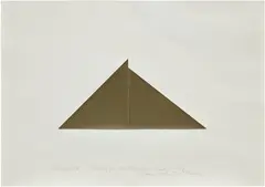Robert Mangold, A Square Within Two Triangles (Drawing for Silk Screen Print Basel), 1977, acrylic, crayon and paper collage on paper