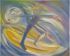 Sophie von Hellerman, Surfing on the Shoulders of Giants, 2022, acrylic on canvas