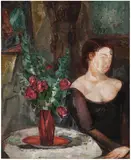 Boris Anisfeld, Red Roses, 1930, oil on canvas