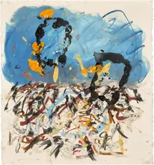Michael Goldberg, Untitled, 1985, oil on paper