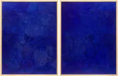 Jan Fabre, Vleermuis, 1989, Bic ballpoint on photo paper, diptych, in artist's frames
