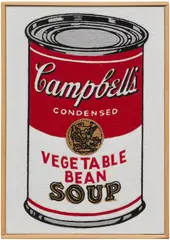 Richard Pettibone, Andy Warhol, Campbell's Soup Can, 1990–2008, acrylic and silkscreen ink on canvas, in artist's chosen frame