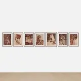 Vik Muniz, Seven works from the series Pictures of Garbage : (i) The Sower (Zumbi) ; (ii) The Bearer (Irmã) ; (iii) Marat (Sebastião) ; (iv) The Gypsy (Magna) ; (v) Woman Ironing (Isis) ; (vi) Mother and Children (Suellem) ; (vii) Atlas (Carlão), 2008–2011, chromogenic print, in 7 parts