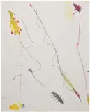 Josh Smith, Untitled, 2014, rabbit skin glue, calcium carbonate, white pigment, ink, watercolor, graphite, grease pencil, and paint pen on panel