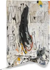 Pope.L, Series Painting, 2015, oil, marker, pen and tape on linen over Hardbord