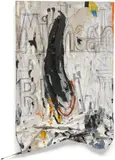 Pope.L, Series Painting, 2015, oil, marker, pen and tape on linen over Hardbord