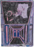 Tal R, Pussy, 2014, crayon and gouache on paper