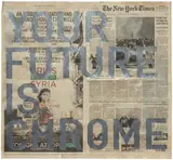 Rirkrit Tiravanija, Untitled, 2017, oil on newsprint