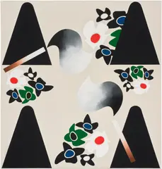 Math Bass, Newz!, 2016, gouache on canvas