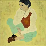 Sara Berman, Smirk, 2021, oil on linen