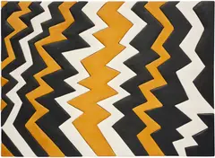Sadie Benning, Zig Zag Yellow, 2014, casein and acrylic on Aqua-Resin and Medite