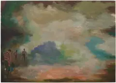 Christopher Orr, Ever Silent Spaces, 2021, oil on French polyester