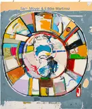 Eddie Martinez, Mandala #14, 2017, silkscreen ink, oil and spray paint on canvas