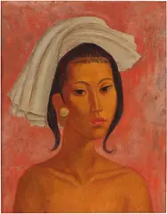 Theo Meier, Portrait of Ni Katak, 1951, oil on canvas