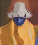 Katherina Olschbaur, Portrait of a Young Poet (Hat), 2020, oil on canvas
