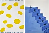 David Shrigley, Two Works: Untitled, 2022, acrylic on paper