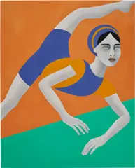 L'apesanteur by Rebecca Brodskis, 2022, oil on linen, sold Sep 2026