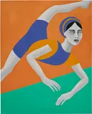 Rebecca Brodskis, L'apesanteur, 2022, oil on linen
