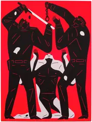 Cleon Peterson, There Is a Law, 2019, acrylic on canvas