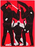 Cleon Peterson, There Is a Law, 2019, acrylic on canvas