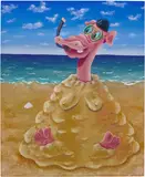 Nicasio Fernandez, Going Under, 2019, acrylic and sand on canvas