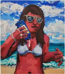Todd Bienvenu, Sunscreen, 2017, acrylic on canvas